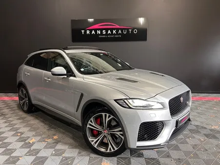 JAGUAR F-PACE V8 - 550 ch Supercharged AWD BVA8 SVR - ECHAPPEMENT SPORT - TOIT OUVRANT - SUIVIS JAGUAR - FLEXFUEL