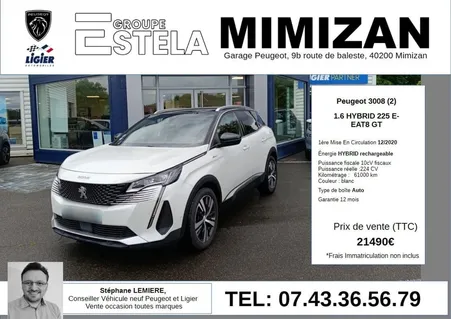 Peugeot 3008 (2) 1.6 HYBRID 225 E-EAT8 GT