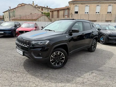 Jeep Compass 1.3 PHEV T4 240 ch 4xe eAWD Trailhawk Hybride rechargeable 4 roue motrices toit ouvrant Apple CarPlay cuir garantie 12 mois