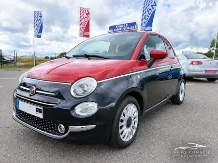 Fiat 500 1.2 69 ROSSO AMORE EDIZIONZ – 2016 – 73 000 km – Garantie 6 mois - 7490 - FINANCEMENT