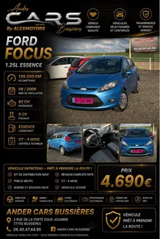 Ford Fiesta 1.25L essence 82ch 5cv 06/2009 135.000km, CT-6mois , révision complet fait , kit de distrib. Neuf, bobine, bougies et fiche neuf , rien à prévoir