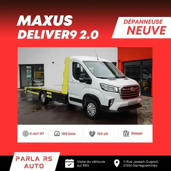 Maxus Deliver 9 2.0 150ch propulsion porte voiture plateau fixe