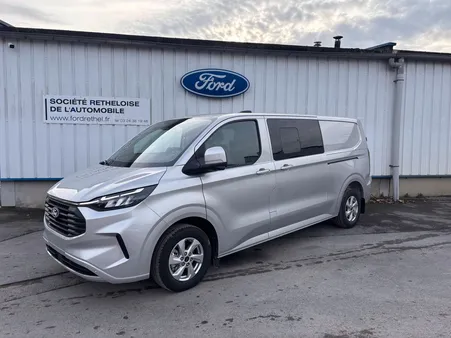 Ford transit custom cabine approfondie 320 l2h1 2.0 ecoblue 136 ch bva8 limited (6 places)
