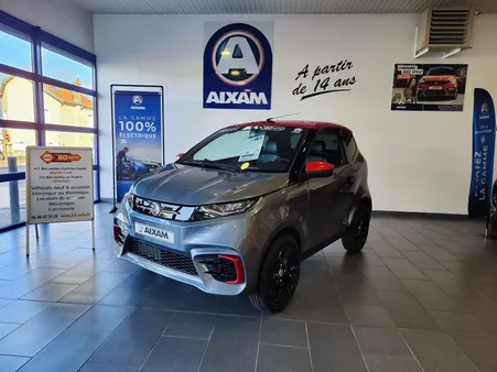 City sport grise toit rouge voiture sans permis AIXAM