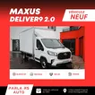 Maxus Deliver9 2.0 150ch propulsion caisse 20m3 hayon 750kG