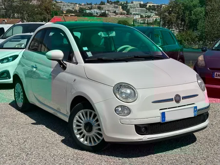 FIAT 500 2010 1.2 69ch LOUNGE – 2EME MAIN - CLIMATISATION - BOITE 6 - TOIT PANORAMIQUE – DISTRI’ ✅ - CT ✅