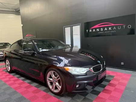 BMW SERIE 4 GRAN COUPE F36 430d 258 CV M Sport A + CAMÉRA 360° + SUSPENSION ADAPTATIVE + SIÈGES CHAUFFANTS + CARBONSCHWARZ +