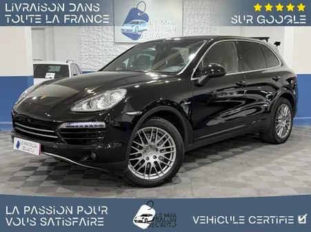 PORSCHE CAYENNE II 3.0 V6 D 245 TIPTRONIC-81.921km-Cuir Intégral Noir-Sièges Electriques-GPS-Radars-Xénon-Jantes 20"-Historique Porsche-Vidange Boite Auto/Boite de Transfert Ok-Garantie 6 Mois
