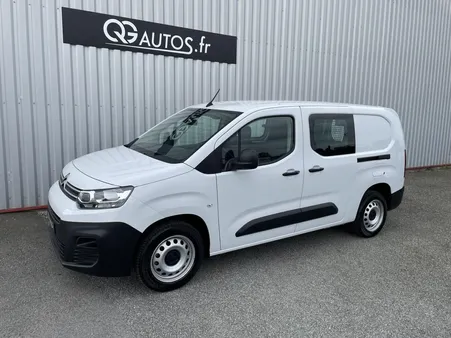 CITROEN BERLINGO 1.5 BlueHDi S&S / 100 Ch / Fourgon XL 950 kg / Cabine Approfondie / 5 places / 1ère Main / GTIE 12 m