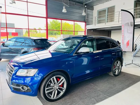 Audi sq5 3,0 v6 tdi 313 quattro bva8 toit panoramique ouvrant attelage gps camera hifi b&o regulateur drive select bluetooth jante 21 bi-xenon pack carbon park pilot excellent etat