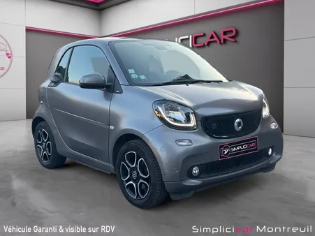 SMART FORTWO III ELECTRIQUE 60KW EQ PRIME 17.6 KWH 82Ch Caméra de recul Sièges cuir chauffants Garantie 12 mois