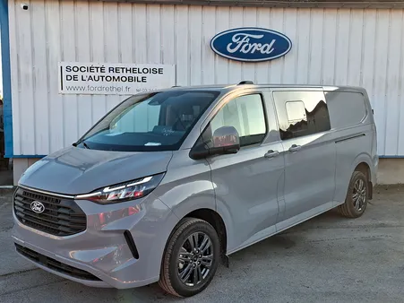 FORD TRANSIT CUSTOM CABINE APPROFONDIE 320 L2H1 2.0 ECOBLUE 170 CH BVA8 LIMITED ( 6 places)