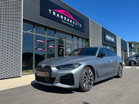 BMW SERIE 4 GRAN COUPE G26 M440i 374 CH M SPORT / PROPULSION / FROZEN GREY / TOIT OUVRANT / SIEGES ELEC