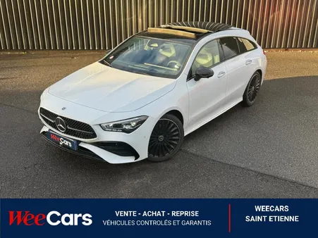 Mercedes classe cla shooting brake 1.3 200 163 mhev hybrid amg line premium bva pano/360/led/beam/elecs/burn